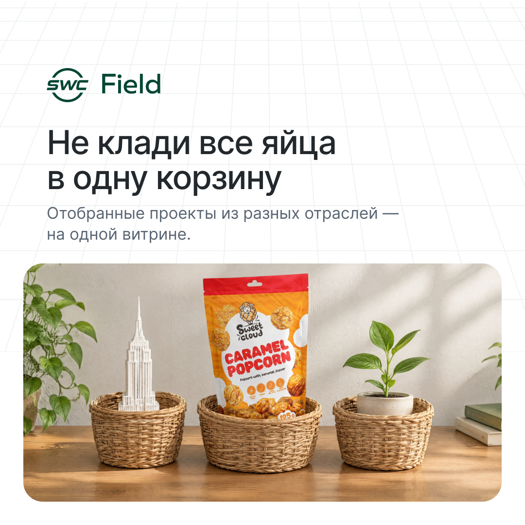 SWC Field: Не клади все яйца в одну корзину. Отобранные проекты из разных отраслей — на одной витрине.