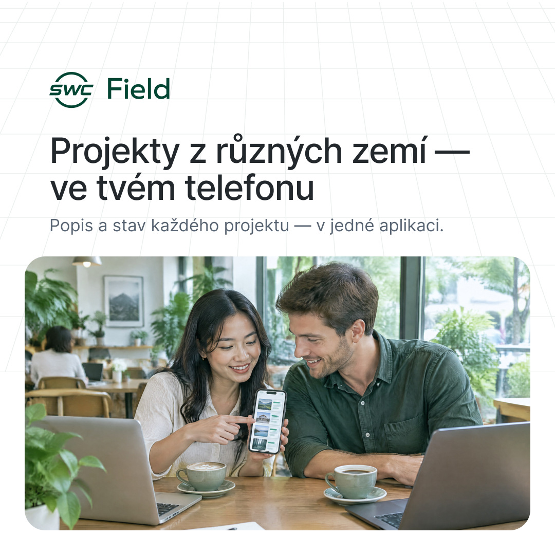 SWC Field: Projekty z různých zemí — ve tvém telefonu. Popis a stav každého projektu — v jedné aplikaci.