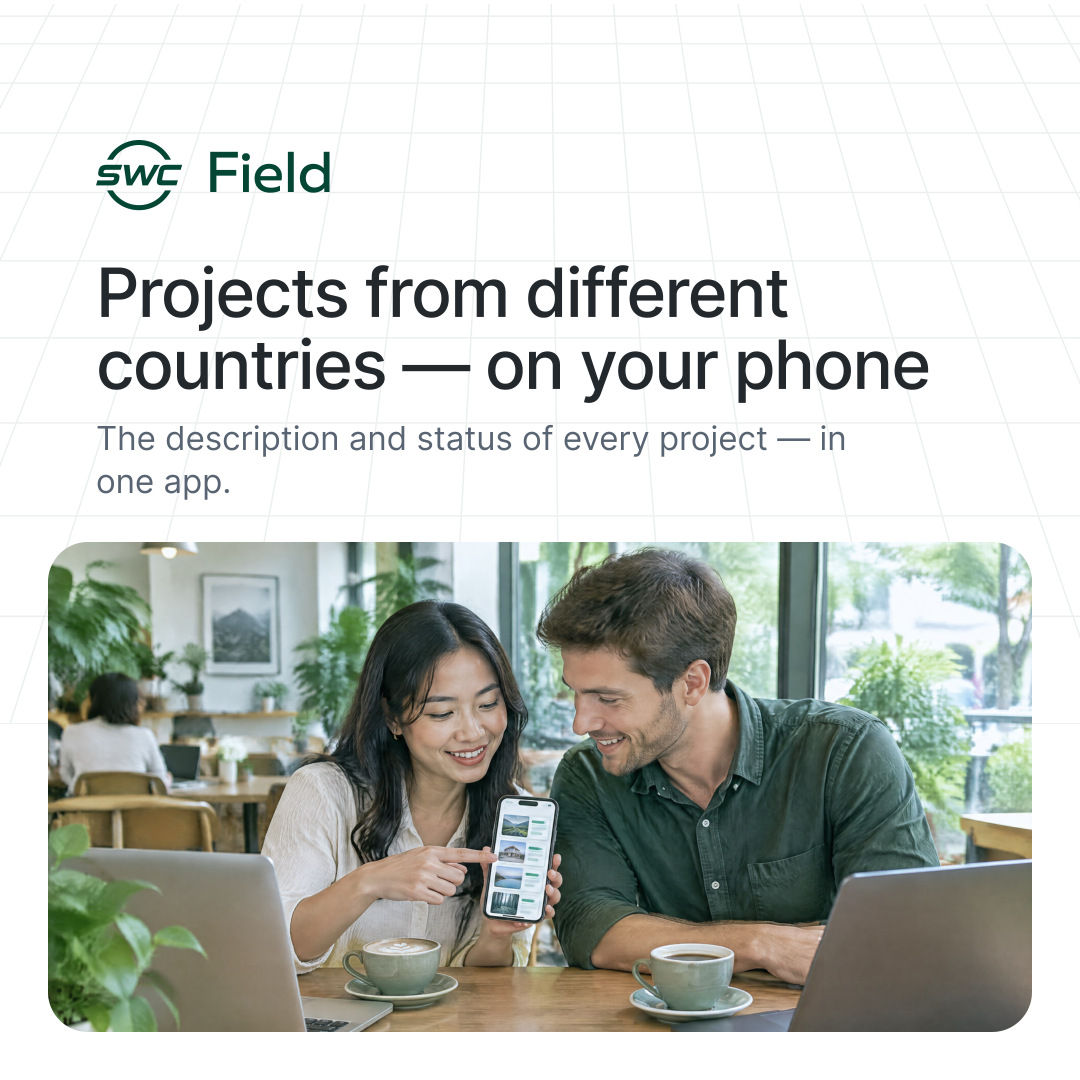 SWC Field: Projects from different countries — on your phone. The description and status of every project — in one app.