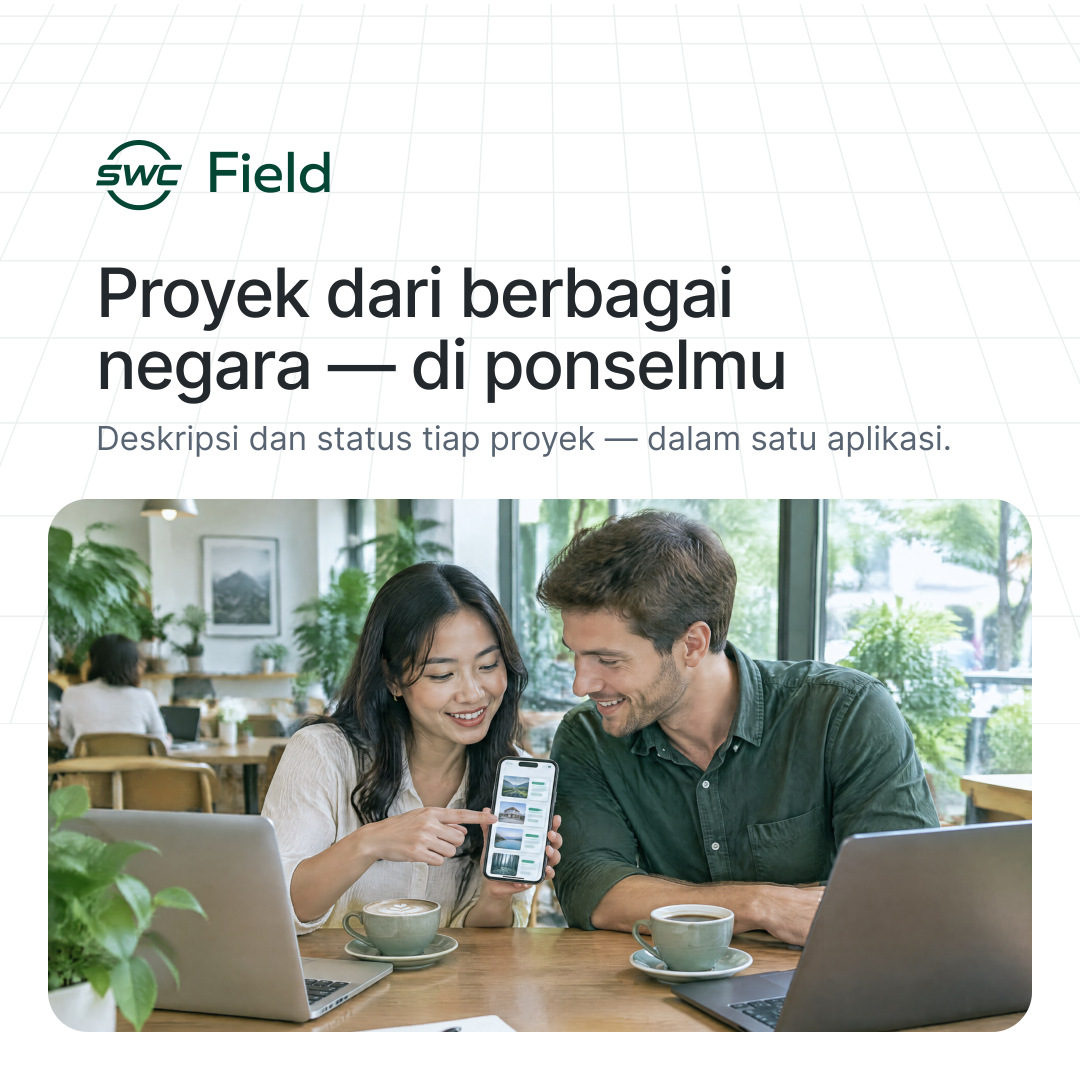 SWC Field: Proyek dari berbagai negara — di ponselmu. Deskripsi dan status tiap proyek — dalam satu aplikasi.