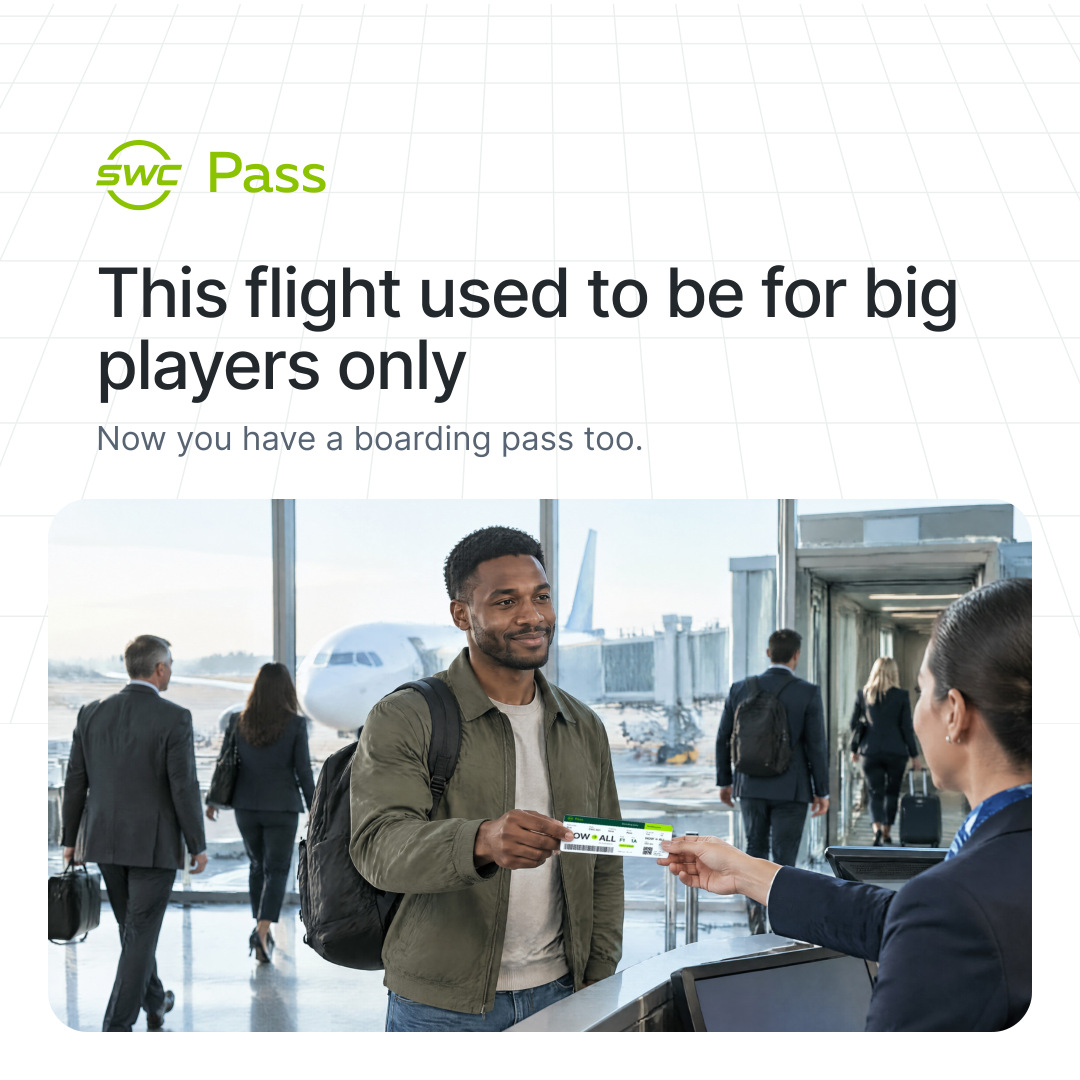 SWC Pass: This flight used to be for big players only. Now you have a boarding pass too.